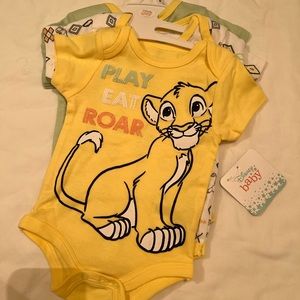 Disney Baby BodySuit Toddler Boys and Girls 6/9 Months lot of 3